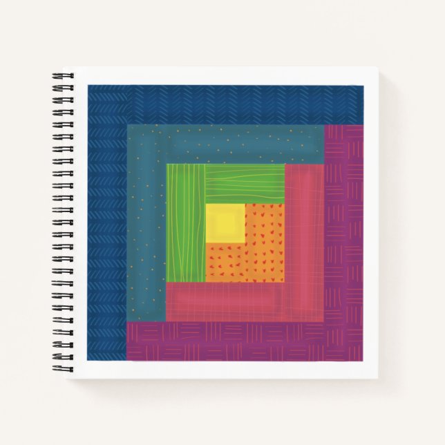 Carnet Ordinateur portable Cabine Quilt Carré (Devant)