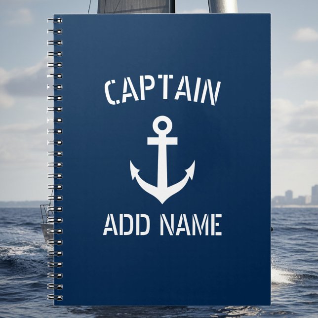 Carnet Ordinateur portable d'ancre nautique pour capitain (nautical notebook for boat captain)