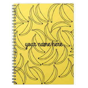 Carnet Ordinateur portable de bananes personnalisées