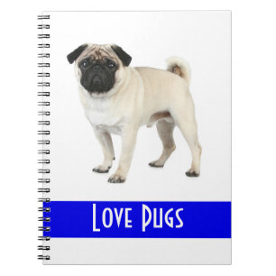 Carnet Ordinateur portable de Chien Coquelicot Carlin Lov