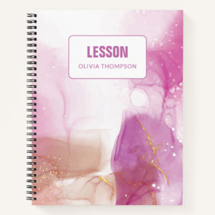 Carnet Ordinateur portable de leçon personnalisé Purple