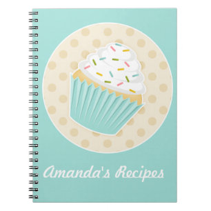 Carnet Ordinateur portable de recette de gâteau saupoudré
