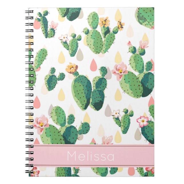 Carnet Ordinateur portable d'impression Cactus personnali (Devant)