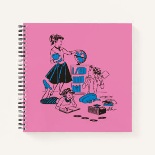Carnet Ordinateur portable en spirale de style rétro Pony