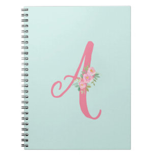 Carnet Ordinateur portable floral personnalisé