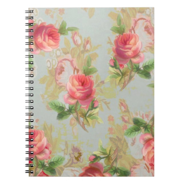 Carnet Ordinateur portable Floral Rose (Devant)