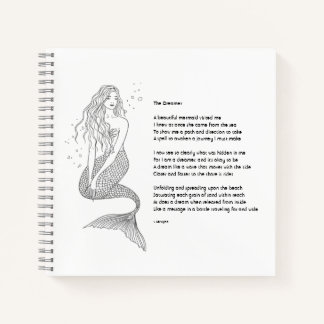 Carnet Ordinateur Portable Mermaid Avec Poème "Le Rêveur"