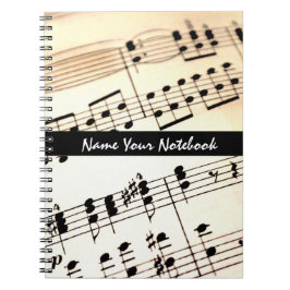 Carnet Ordinateur portable Notes musicales personnalisées