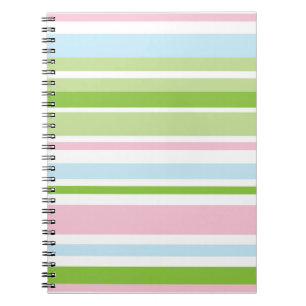 Carnet Ordinateur portable Pastel Stripe Spirale