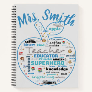 Carnet Ordinateur portable personnalisé enseignant Apple