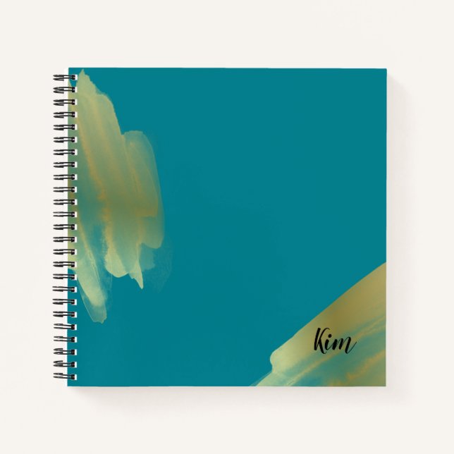 Carnet Ordinateur portable personnalisé Gold Smudge (Devant)