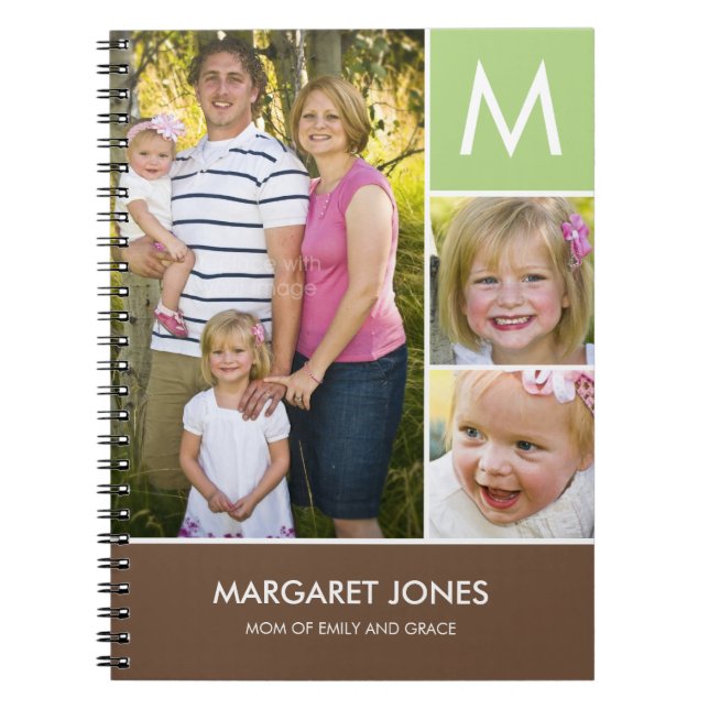 Carnet Ordinateur portable personnalisé initial élégant (Devant)