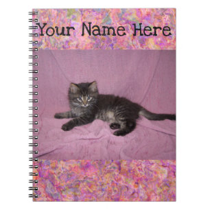 Carnet Ordinateur portable personnalisé - Kitty rose