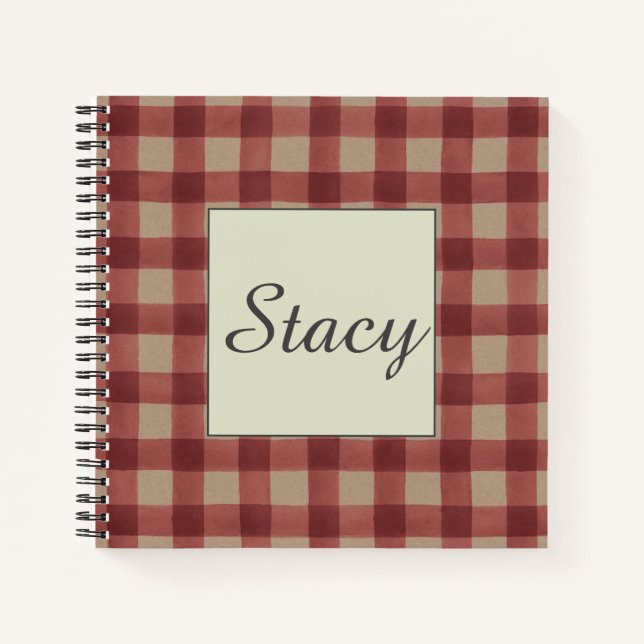Carnet Ordinateur portable personnalisé Plaid Buffalo (Devant)