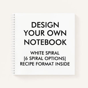 Carnet Ordinateur portable RECIPE personnalisé, spirale