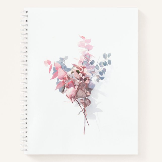 Carnet Ordinateur portable régi par l'école de fleurs (Devant)