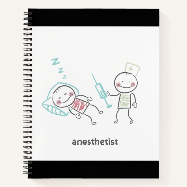 Carnet Ordinateur portable spiral anesthésiste (Devant)