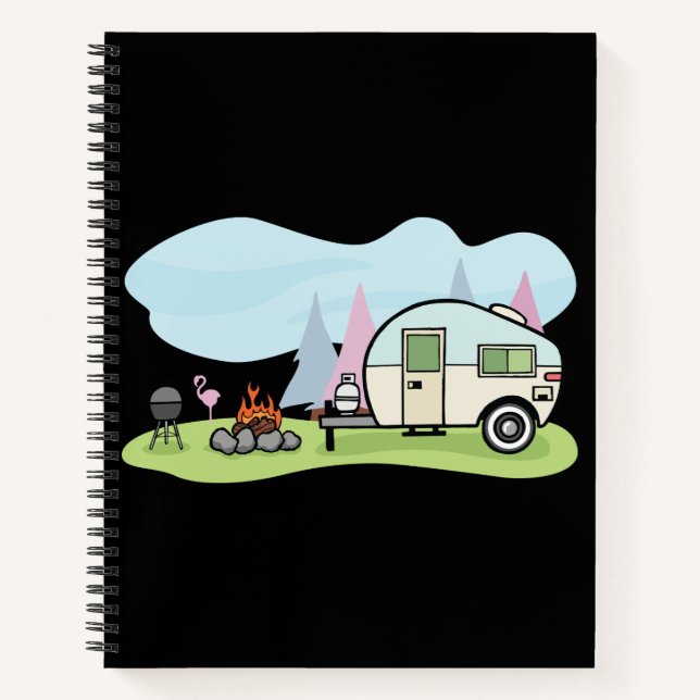 Carnet Ordinateur portable Spiral Camper Style vintage (Devant)