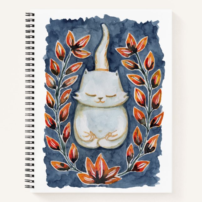 Carnet Ordinateur portable Spiral Chat Yoga (Devant)