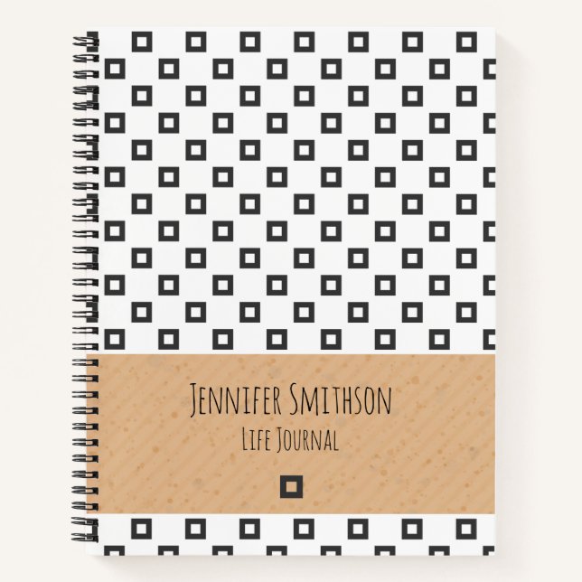 Carnet Ordinateur portable Spiral De Style Géométrique Mo (Devant)