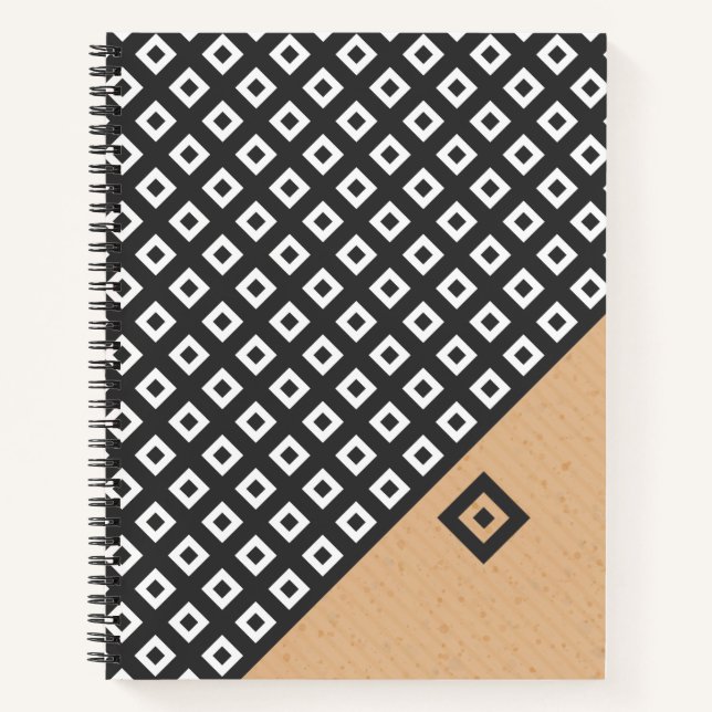 Carnet Ordinateur portable Spiral De Style Géométrique Mo (Devant)