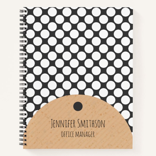 Carnet Ordinateur portable Spiral De Style Géométrique Mo (Devant)