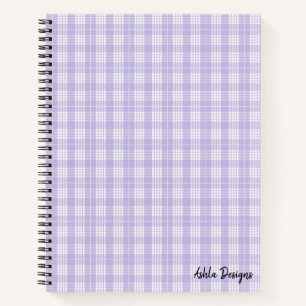 Carnet Ordinateur portable Spiral Plaid Violet