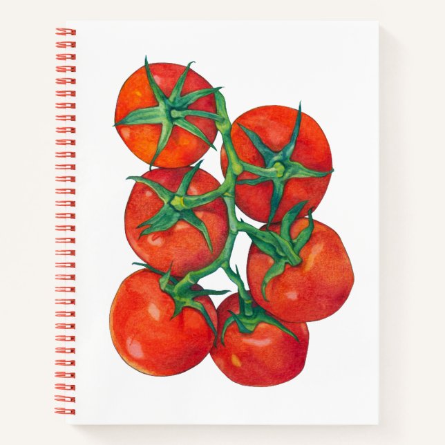 Carnet Ordinateur portable Spiral Tomates Rouges (Devant)