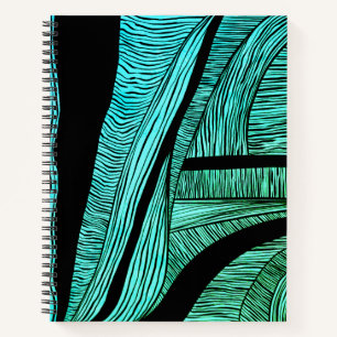 Carnet Ordinateur portable Spirale de fusion Blue et Blac