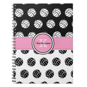Carnet Ordinateur portable volleyball spirale Monogramme