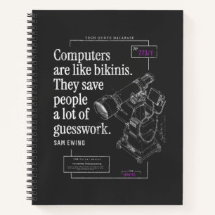 Carnet Ordinateurs Bikinis Drôle Technique Citation Breve