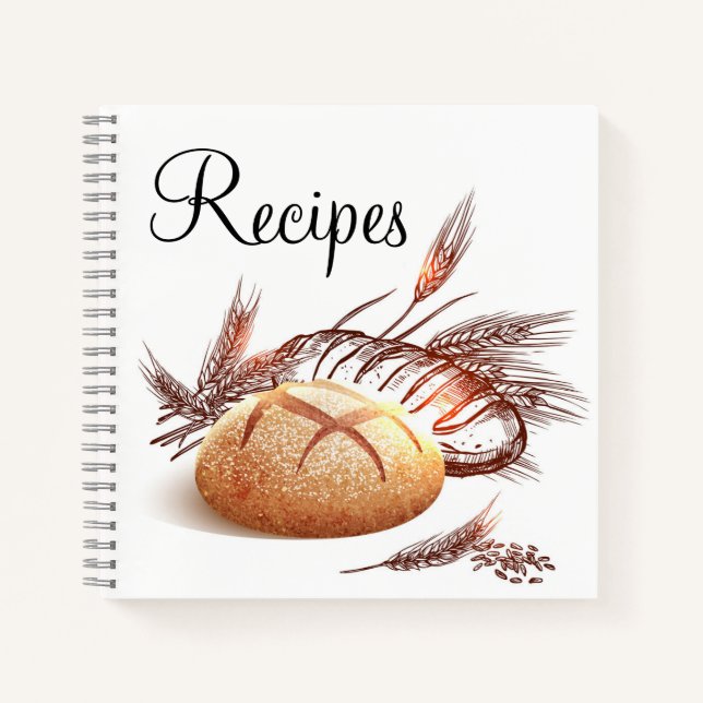 Carnet Ordinateurs portables de recette de pain personnal (Devant)