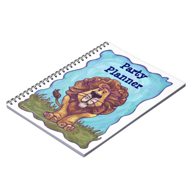Carnet Organisateur de fête de lion mignon (Côté gauche)