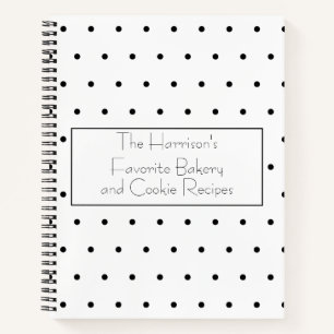 Carnet Organisateur de recettes Black and White