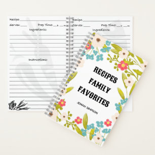 Carnet Organisateur de recettes personnalisé, Recette flo