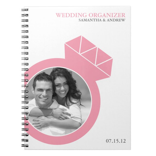 Carnet Organisateur fait sur commande de mariage de photo (Devant)