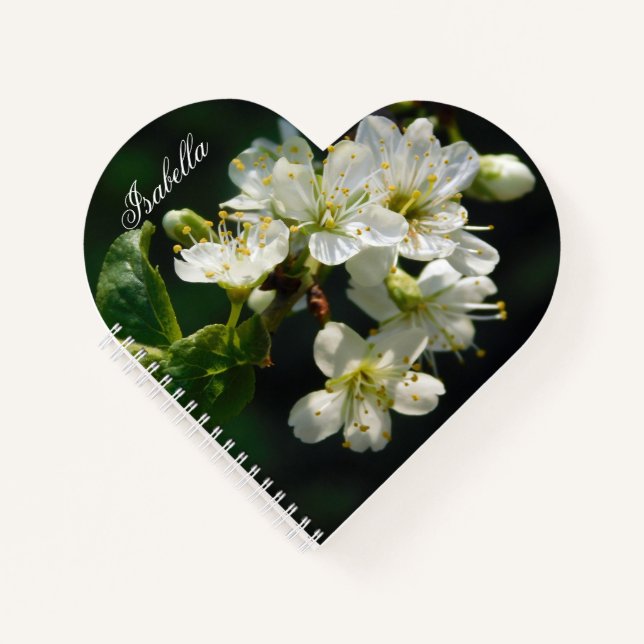 Carnet Original Plum Art Heart Personalized Notebook (Devant)