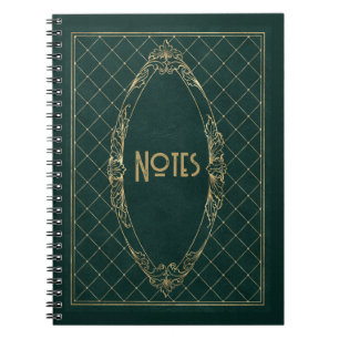 Carnet Ornat Vert et Gold Frame