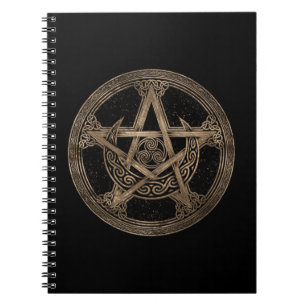 Carnet Ornement de la Lune de Pentagram Triskelion