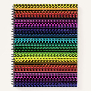Carnet Ornement ethnique, arc en ciel