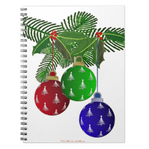 Carnet Ornements colorés d'arbres de Noël