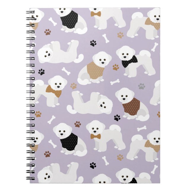 Carnet Os et pattes pourpres de Bichon Frise (Devant)