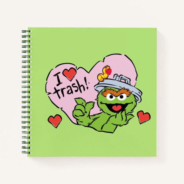 Carnet Oscar "J'adore les ordures" Valentine (Devant)
