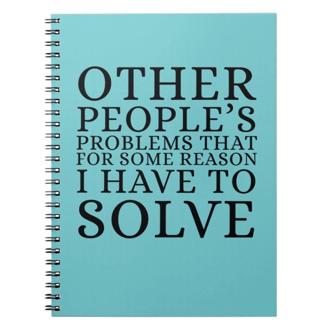 Carnet Other Peoples Problems Funny (Devant)
