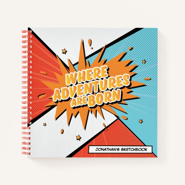Carnet Où Les Aventures Sont Nées Comic Style Sketchbook (Devant)