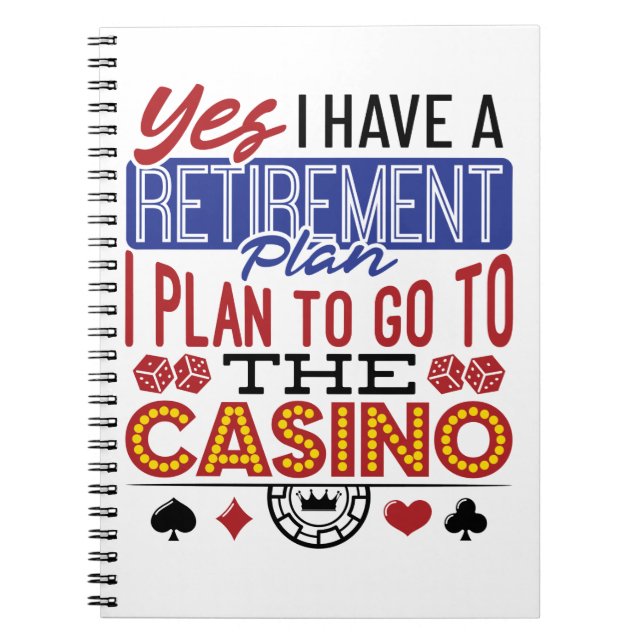 Carnet Oui J'ai un plan de retraite Casino Gambler (Devant)