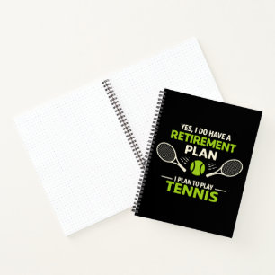Carnet Oui, j'ai un plan de retraite Tennis