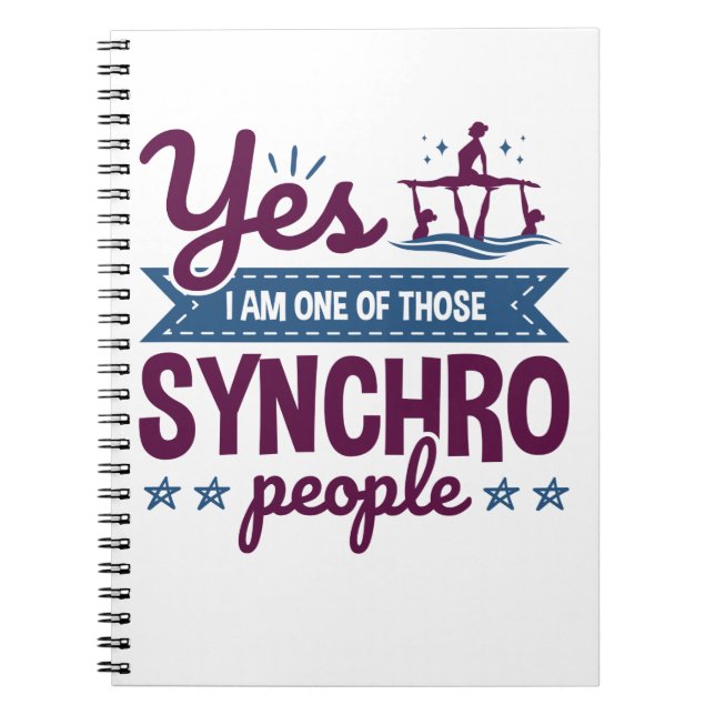 Carnet Oui Je suis l'un de ces gens Synchro nager (Devant)