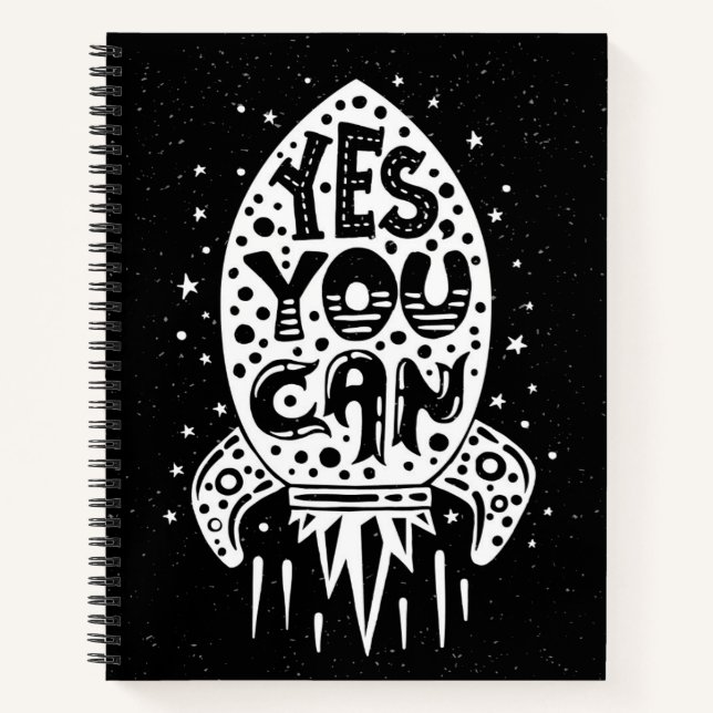 Carnet Oui Vous Pouvez Rocketship (Devant)