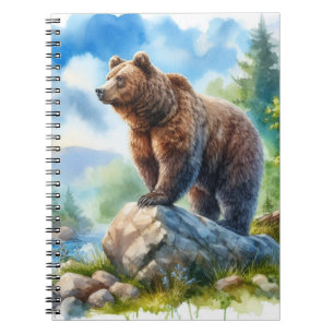 Carnet Ours Aquarelle Dans La Nature